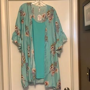 Tank top/ cardigan combo